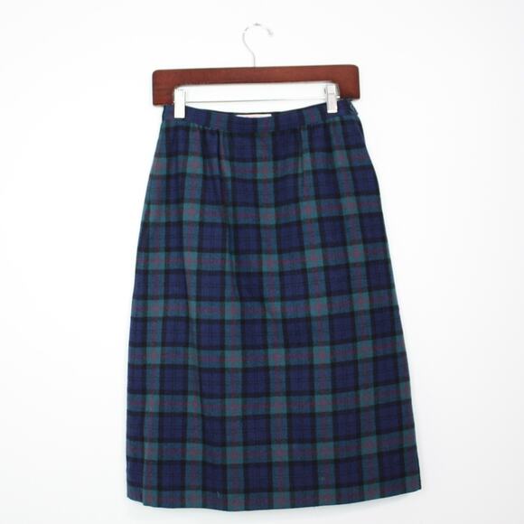 Vintage Pendleton Skirt Women's Size 8 Tartan Midi Skirt - Picture 1 of 8